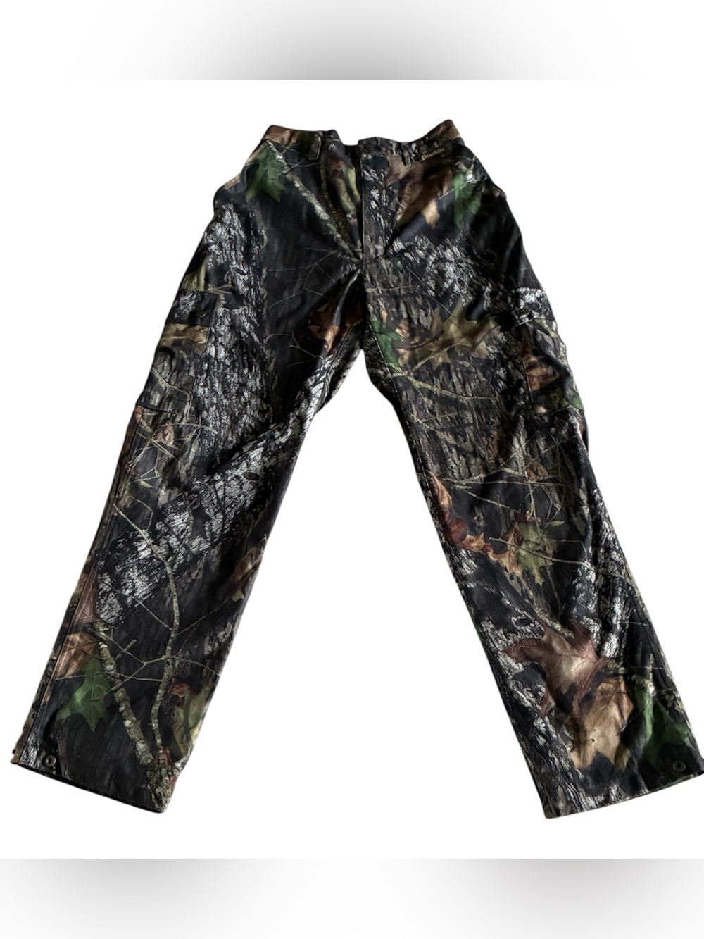 Gamehide Camo Cargo Hunting Pants Pockets Sporty Green Brown Woodland Medium